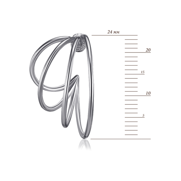 Серебряные серьги. Артикул 41295/12/1