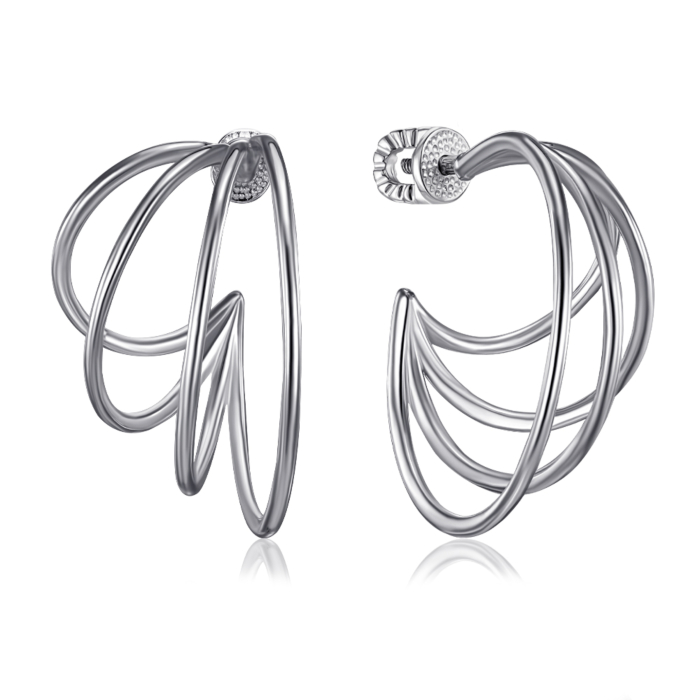 Серебряные серьги. Артикул 41295/12/1