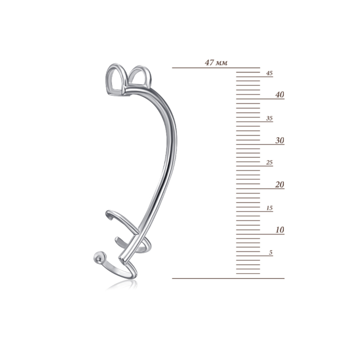 Срібна сережка-кафа. Артикул 41298/12/1