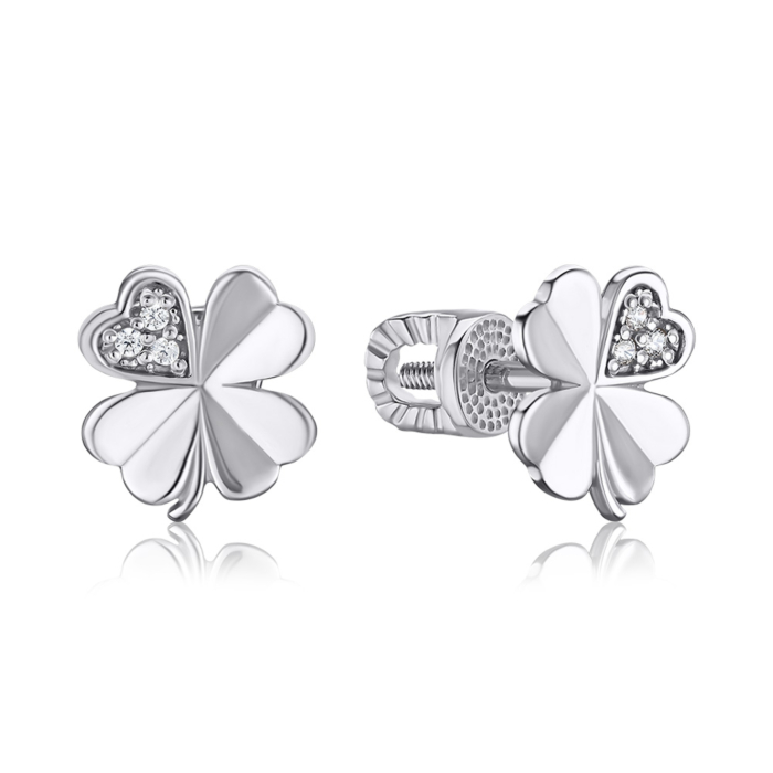 Срібні сережки з фіанітами 41316/12/1/42