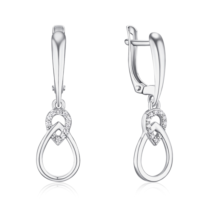 Серебряные серьги. Артикул 41334/12/1/1