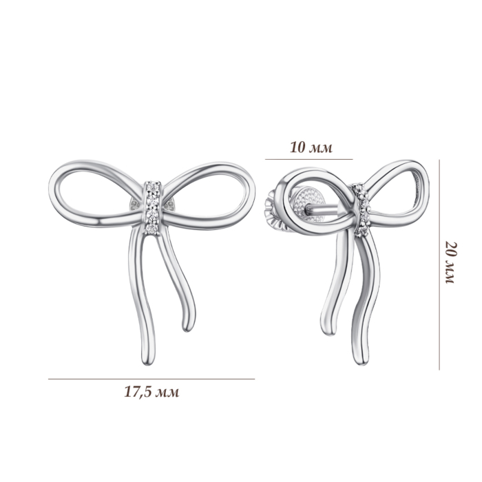 Срібні сережки. Артикул 41367/12/1/1