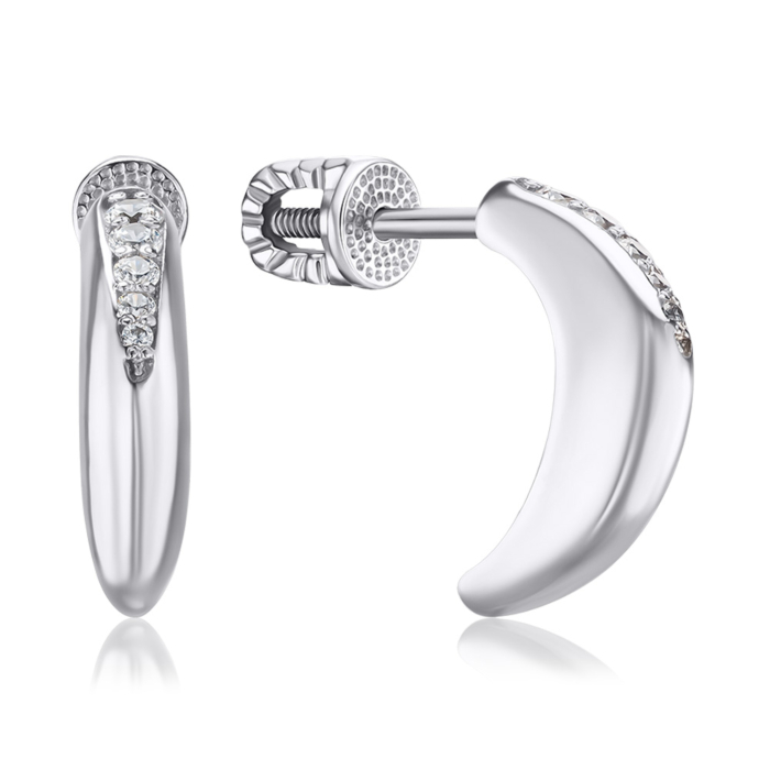 Серьги-пуссеты из серебра 41370/12/1/150