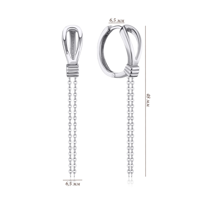 Серебряные серьги 41394/12/1