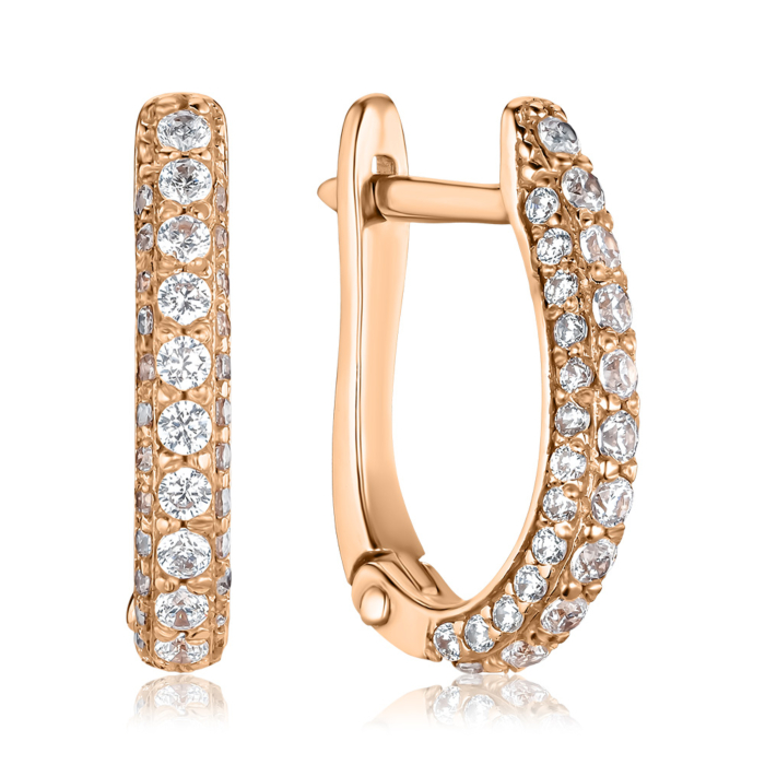 Золотые серьги с фианитами 2109348101-E/01/1