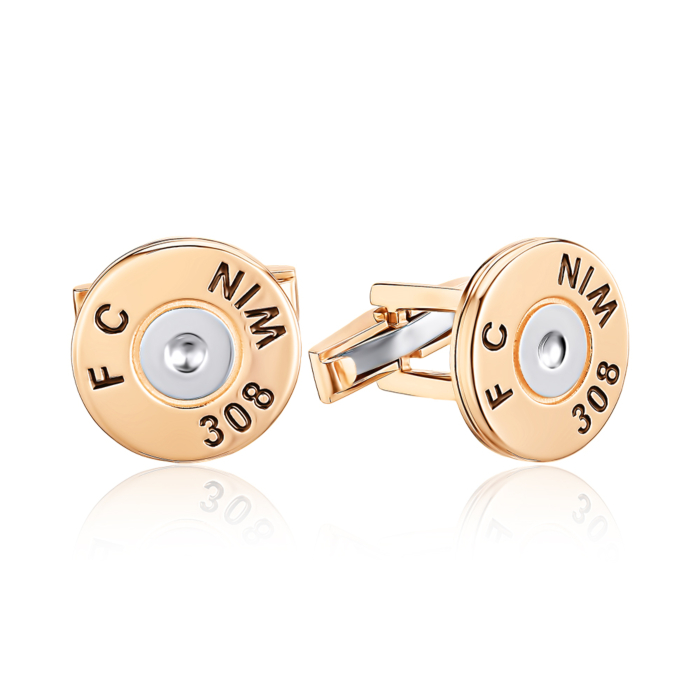 Запонки з червоного золота "Стильна мужність". Артикул 4156/01/1/389