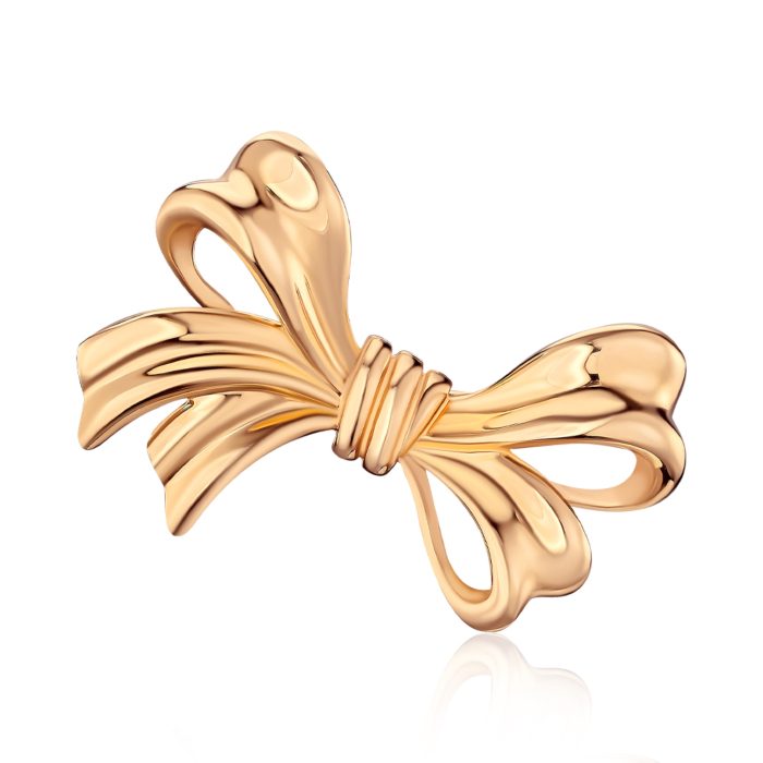 Золота брошка без вставки. Артикул 4158/01/0