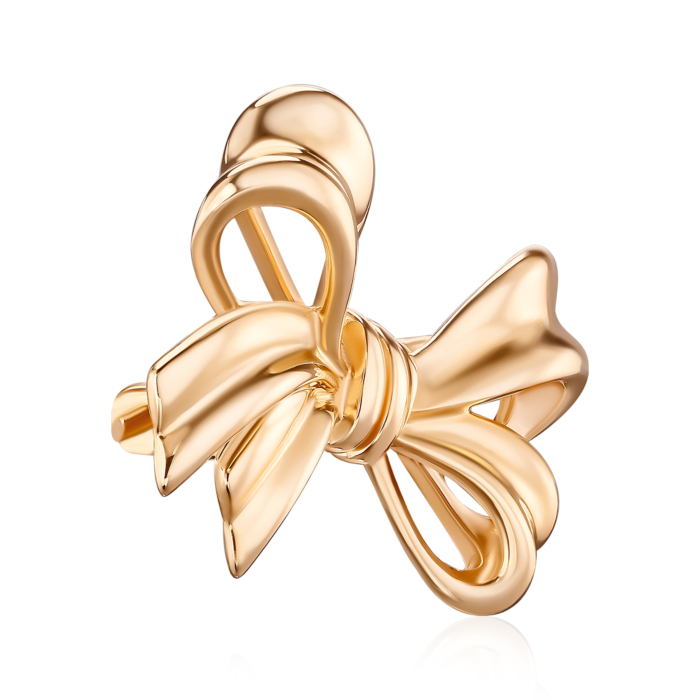 Золота брошка без вставки. Артикул 4158/01/0