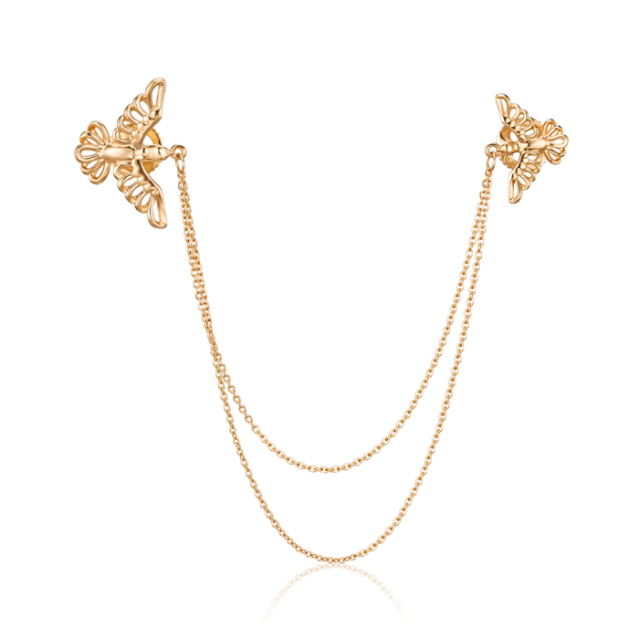 Брошка з червоного золота без вставки 4179/01/0