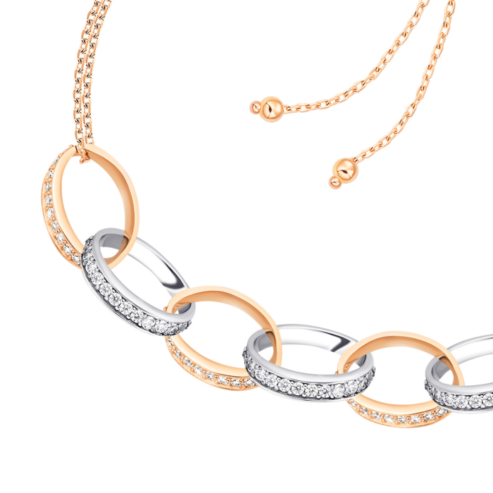 Золотий браслет з фіанітами. Артикул UG55/11/051