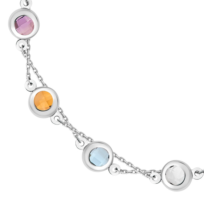 Золотий браслет з аметистом і топазом swiss. Артикул UG55/11/171/1