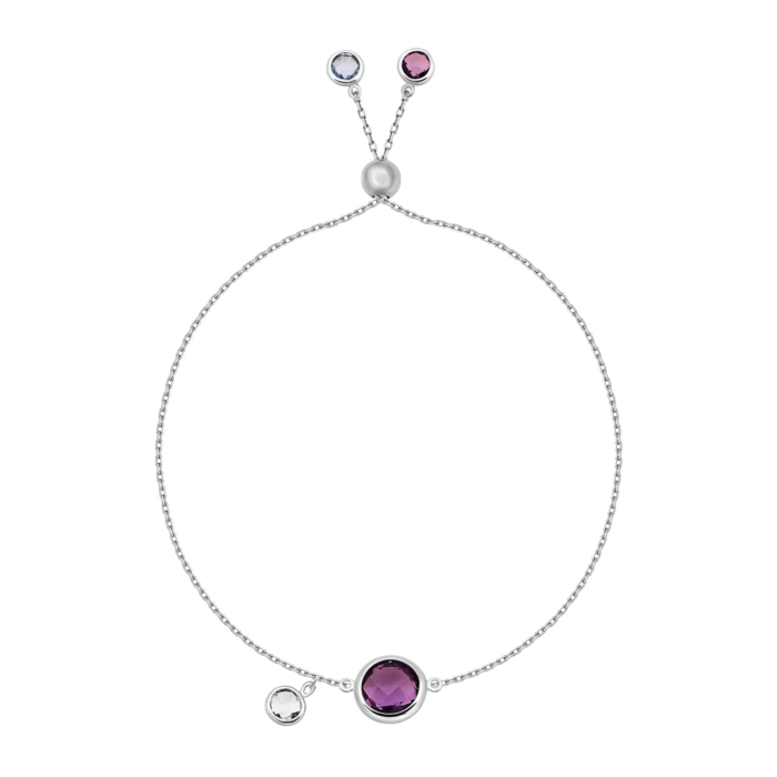 Золотой браслет с аметистом и топазом swiss. Артикул UG55/11/277/1