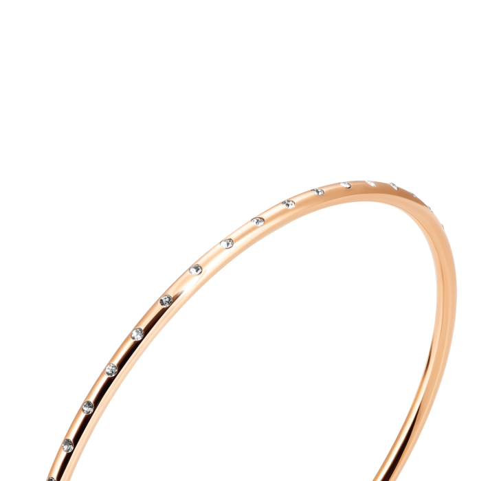 Золотий жорсткий браслет з фіанітами. Артикул UG55/12/006