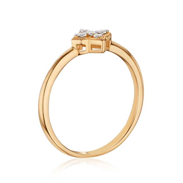 Золотое кольцо с бриллиантами 500009/01/1/8566