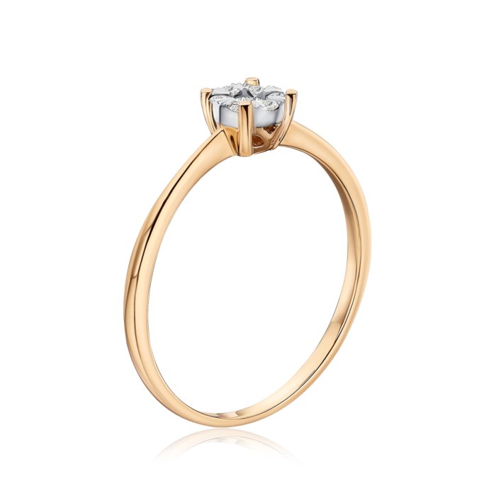 Золота каблучка з діамантами 500011/14/1/9495