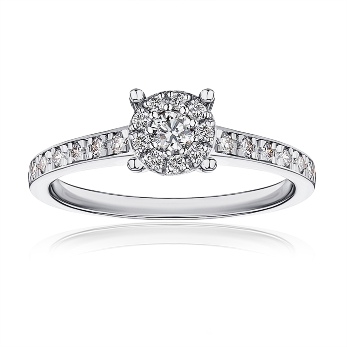 Золота каблучка з діамантами 500012/02/1/11843