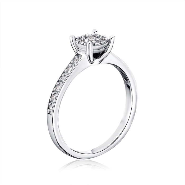 Золота каблучка з діамантами 500012/02/1/11843