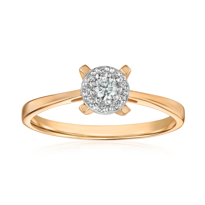 Золотое кольцо с бриллиантами 500017/14/1/9594