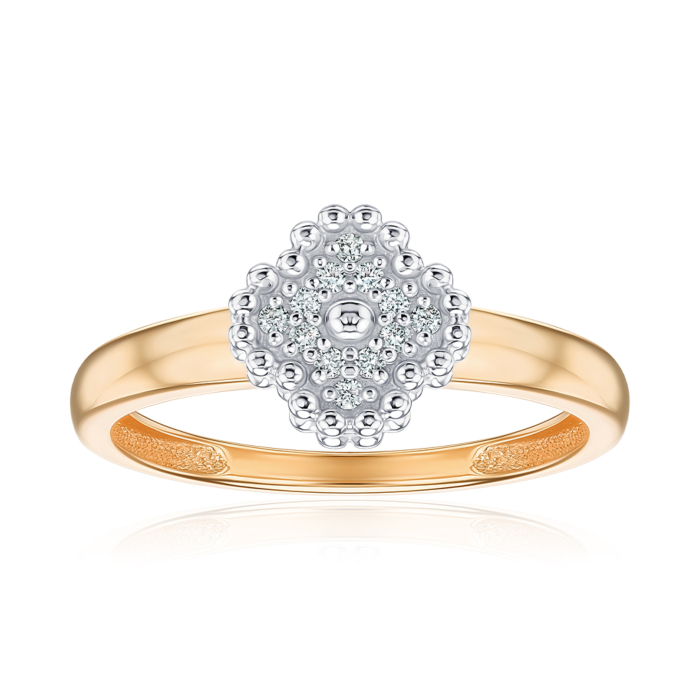 Золота каблучка з діамантами 500018/01/1/8032