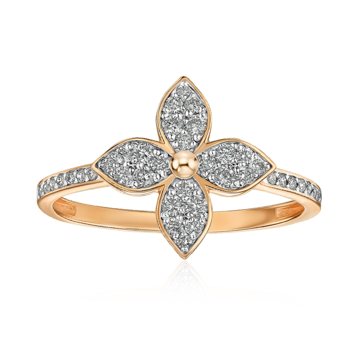 Золотое кольцо с бриллиантами 500019/01/1/11112