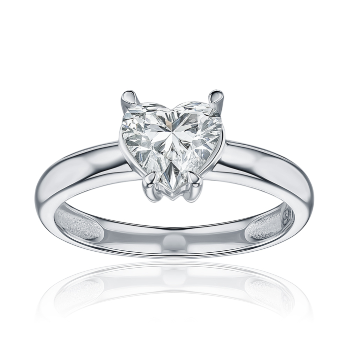 Золотое кольцо с экобриллиантом. Артикул 500021-L/02/1/12004