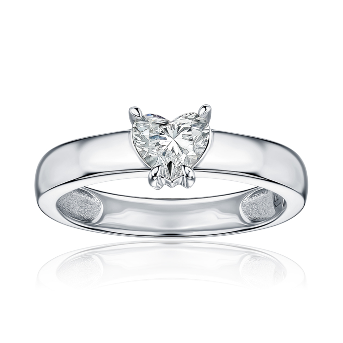 Золота каблучка з екодіамантом. Артикул 500022-L/02/1/12005