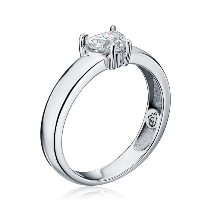 Золота каблучка з екодіамантом. Артикул 500022-L/02/1/12005