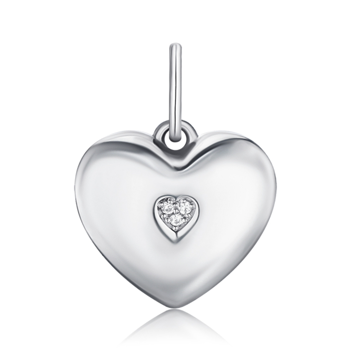 Срібна підвіска з фіанітами 500795-КР