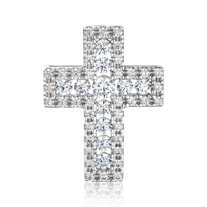 Срібний хрестик з фіанітами 500882-КрРл.к.