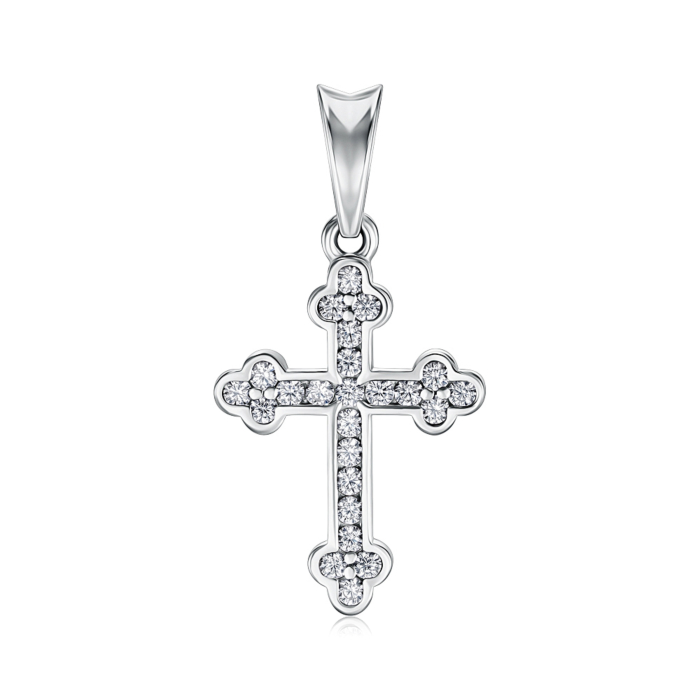 Серебряный крестик с фианитами 500891-КрРл.к