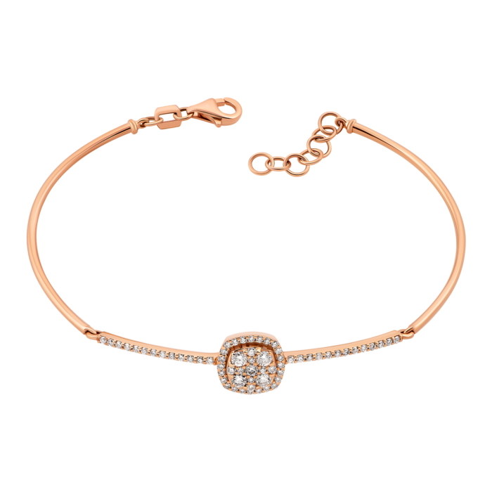 Золотий жорсткий браслет з діамантами. Артикул UG55111010001