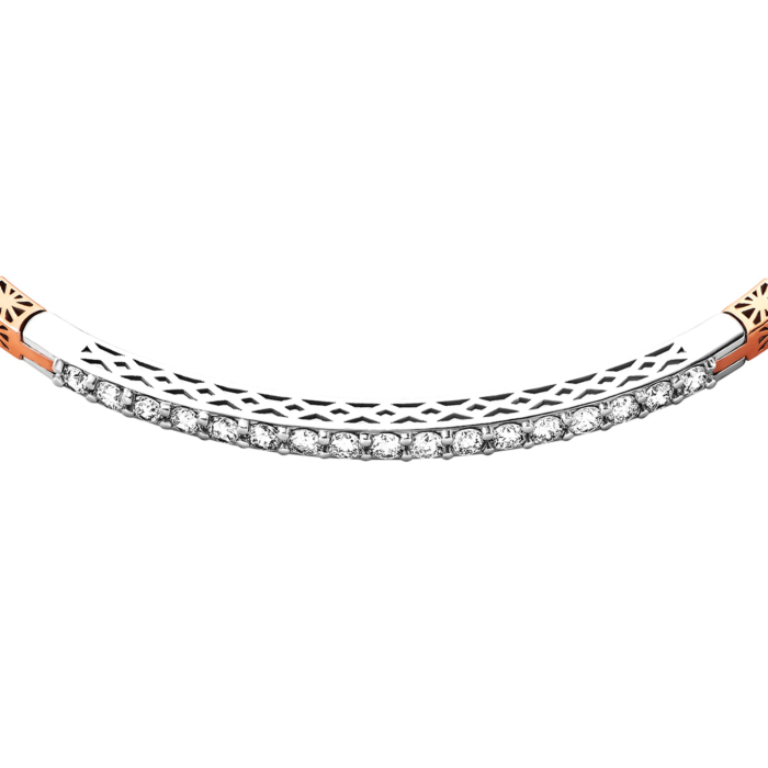 Золотий жорсткий браслет з діамантами. Артикул UG55111010104