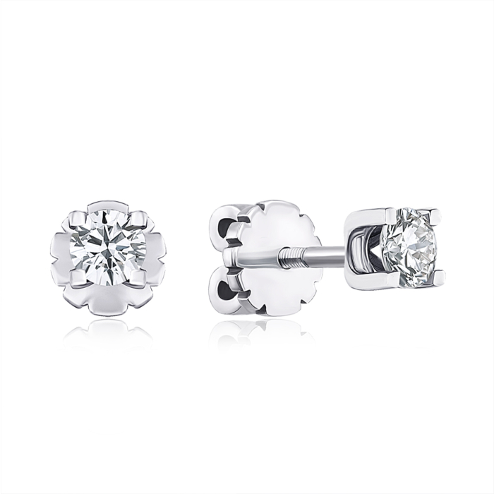 Золоті сережки з діамантом. Артикул 51710/02/1/9218