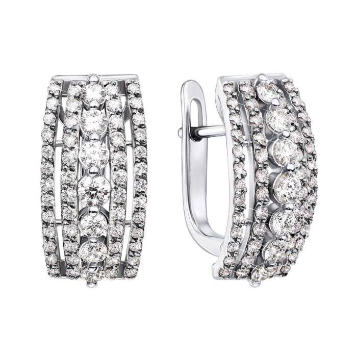 Золотые серьги с бриллиантами. Артикул 51732/2.5б