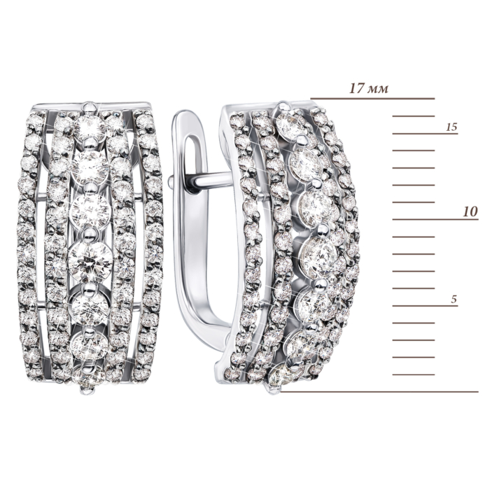 Золотые серьги с бриллиантами. Артикул 51732/2.5б