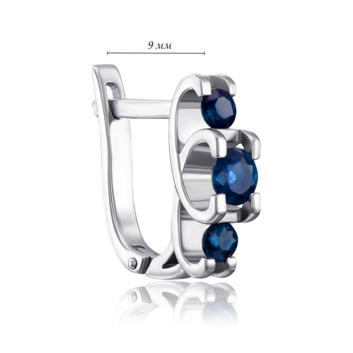 Золоті сережки з сапфірами. Артикул 51775/02/1/8269