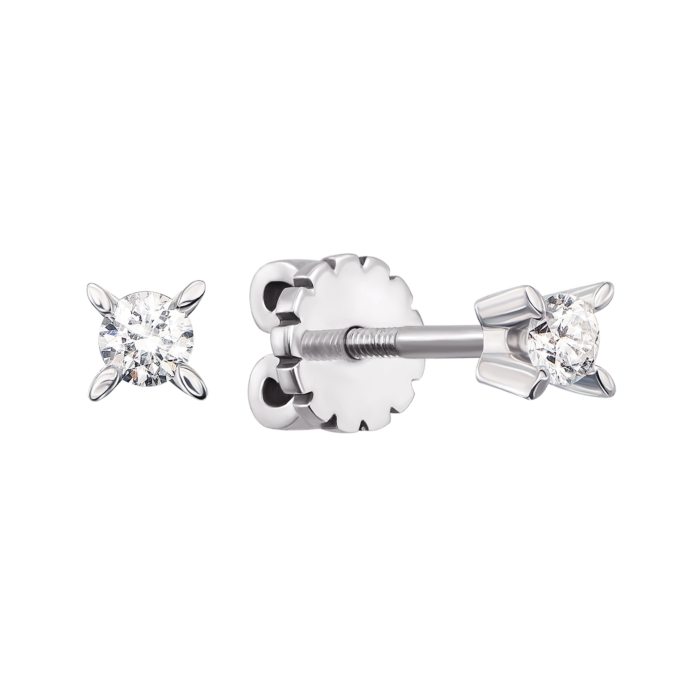 Золоті пусети з діамантами. Артикул 51818/2.5б