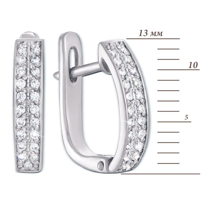 Золотые серьги с бриллиантами. Артикул 51820/1б