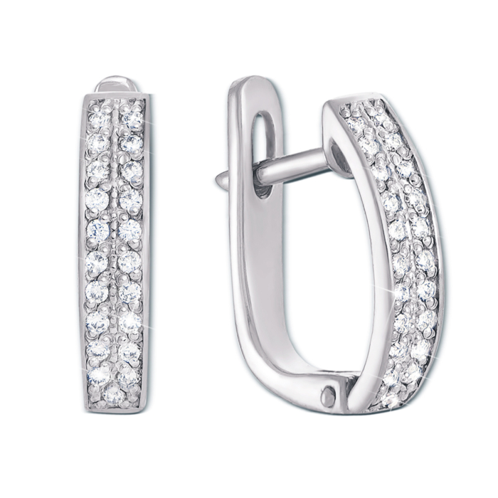 Золотые серьги с бриллиантами. Артикул 51820/1б