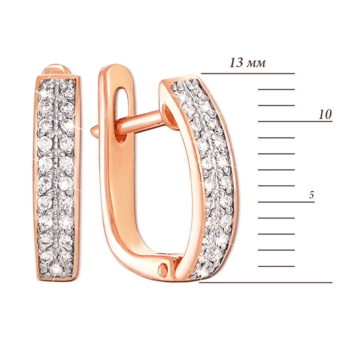 Золотые серьги с бриллиантами. Артикул 51820/1