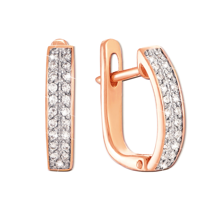 Золотые серьги с бриллиантами. Артикул 51820/1