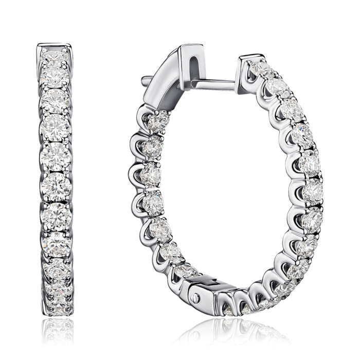 Золотые серьги с экобриллиантами. Артикул 51840-L/02/1/11911