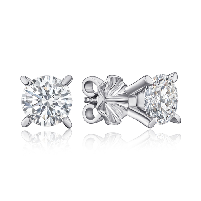 Золотые серьги с экобриллиантами. Артикул 51848-6-L/02/1/11923