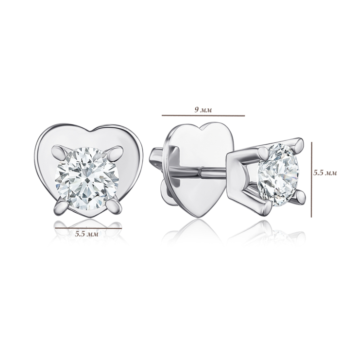 Золоті сережки з екодіамантами. Артикул 51848-L/02/1/11902