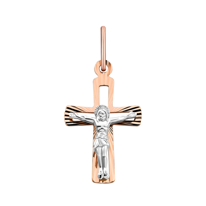 Золотий хрестик. Розп'яття Христове. Артикул UG5518703