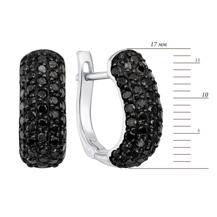 Золотые серьги с бриллиантами. Артикул 51888/б ч