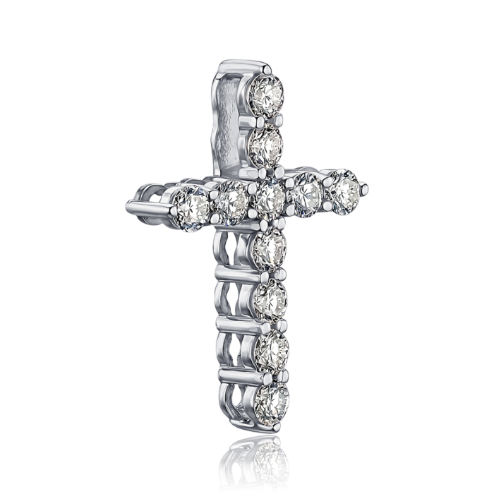 Золотий хрестик з діамантами. Артикул 51926-1/02/1/8002