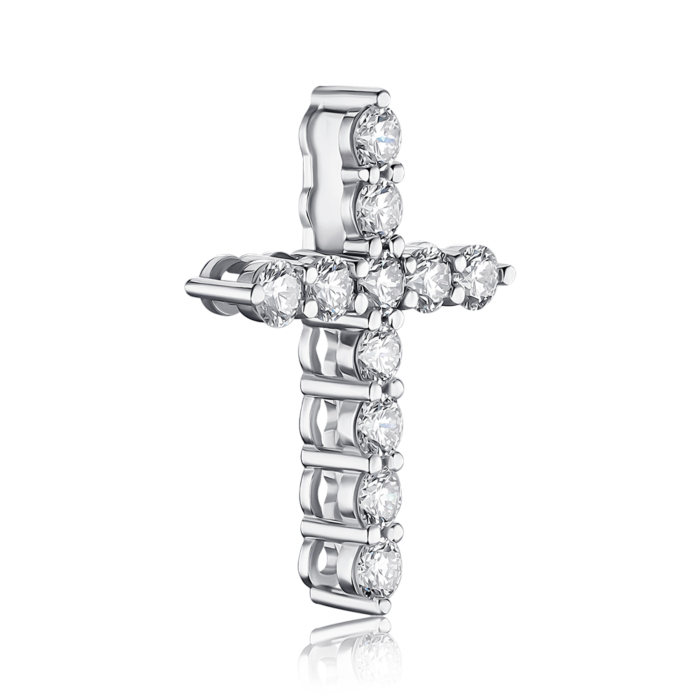 Золотий хрестик з діамантами 51926-1/02/1/8563