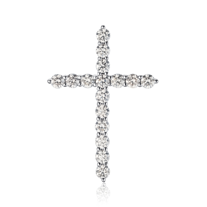 Золотий хрестик з діамантами 51927-1/02/1/8556