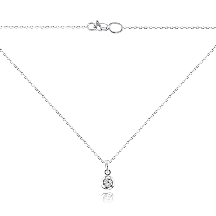 Кольє з платини з діамантом. Артикул 51930/66024-3/07/1/9024